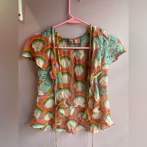 Petro Zillia rainbow wrap top
